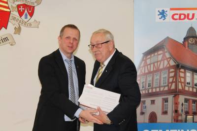 Heinrich Karl Höreth wurde für 50 Jahre Mitgliedschaft geehrt.